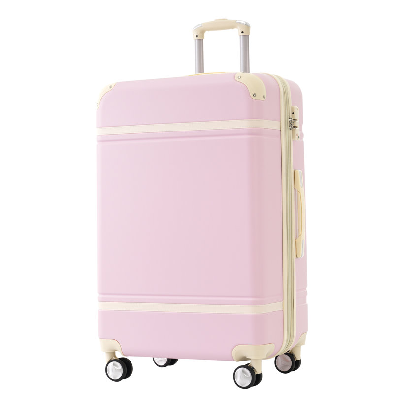 Ensembles de valises avec sacs Hardshell Valise légère à roulettes doubles avec verrou TSA, 28"