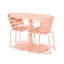 Bistro d'extérieur en fer - Créez une atmosphère relaxante de chaises de couleur corail