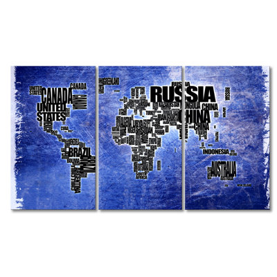 3 Piece No Frame Print on Canvas