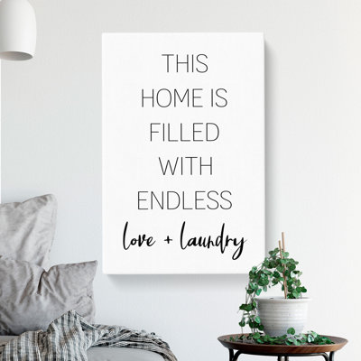 Endless Love and Laundry - Wrapped Canvas