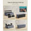 110cm Wide Velvet Tufted Rectangle Solid Colour Standard Ottoman with Storage-1985231269