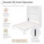 Armoire-lit escamotable à paroi double ultra-mince avec système de levage à deux pistons, unité de rangement intégrée et base à lattes flexibles Mabe-1126727208