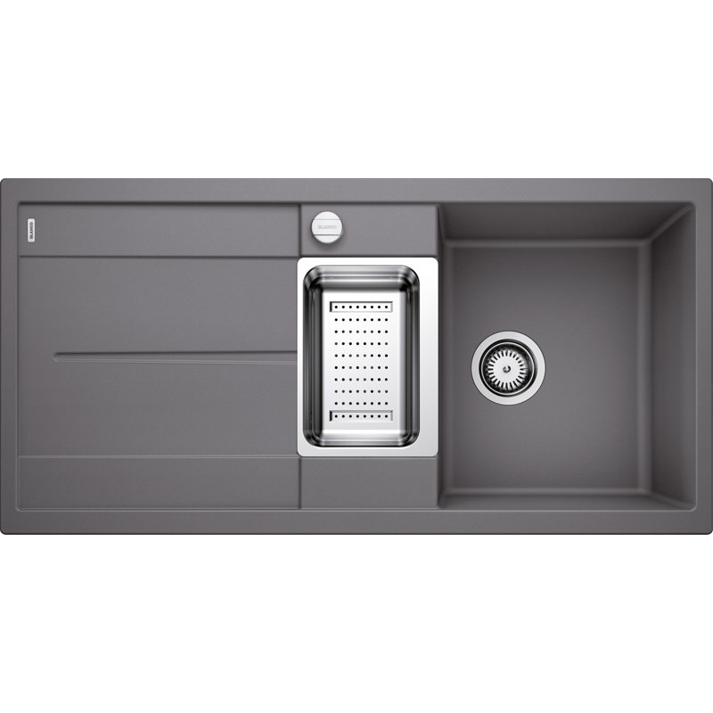 Metra 1.5 Bowl Inset Kitchen Sink, Rock Grey