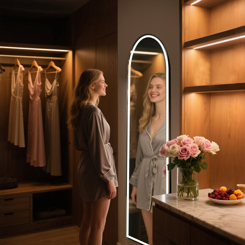 Dimmable LED Full Length Mirror with Lights, 79" x 36"