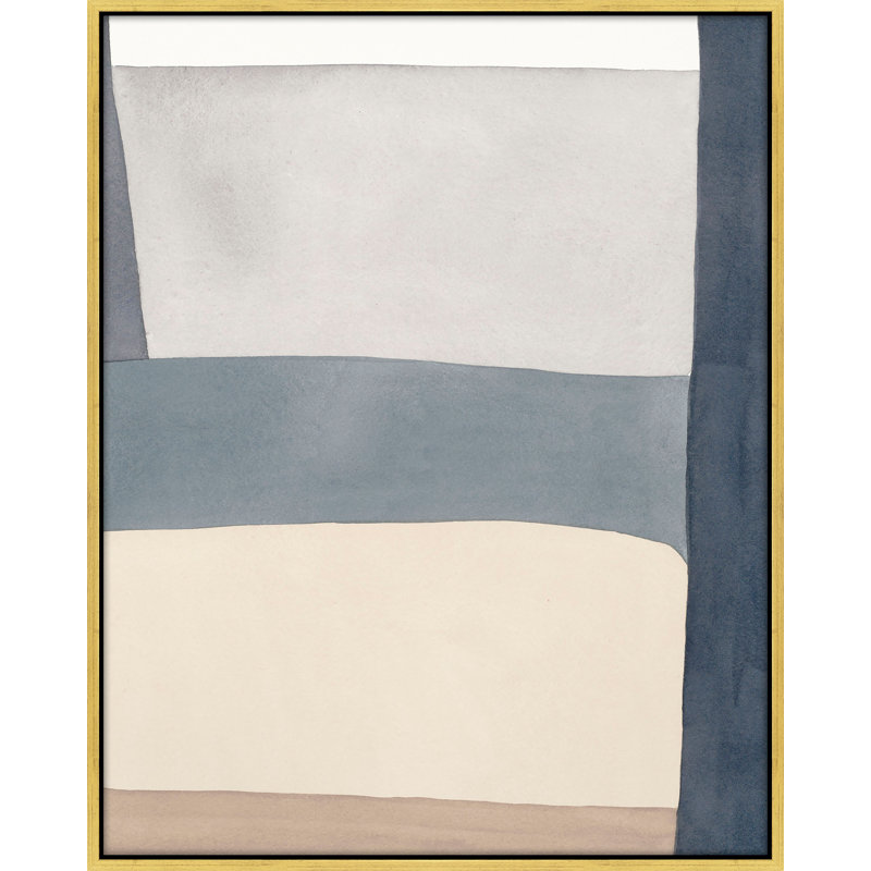 Everything In Deep Blue Print by Julia Balfour, 30" H x 24" W x 1.4" D, Gold Framed Canvas