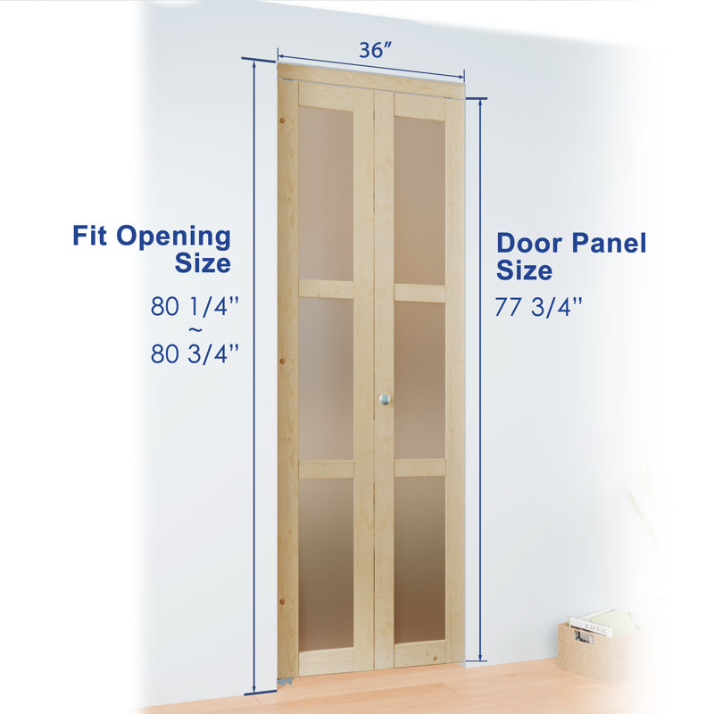 Porte pliante en bois manufacturé 3-Lite, 36 po x 80 po