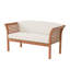 Banc d'extérieur en bois d'eucalyptus Stamford d'Alaterre Furniture avec coussins