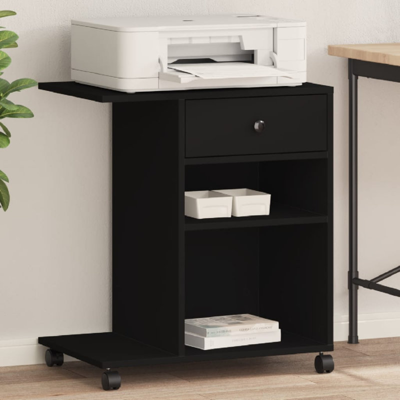 68.5cm H x 60cm W Printer Stand, Black