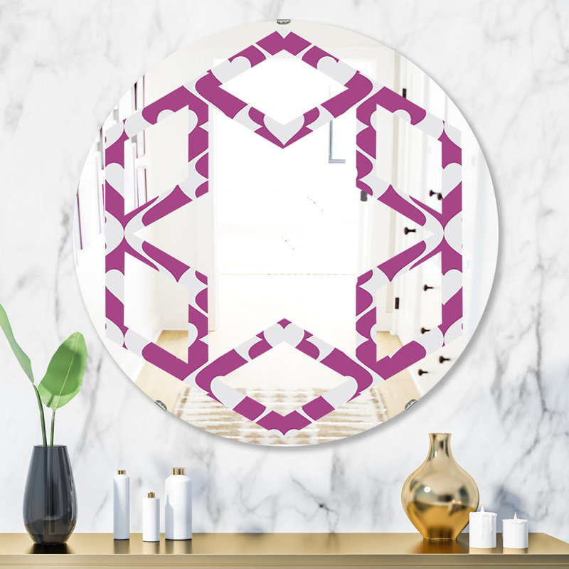 Miroir mural éclectique sans cadre, 31,5 po x 31,5 po