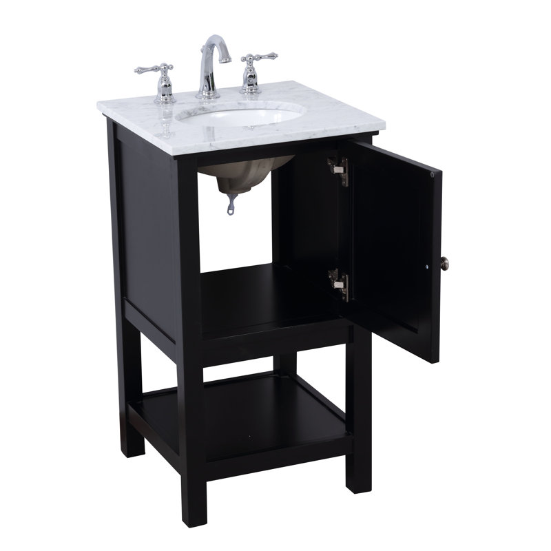 Ensemble de meuble-lavabo simple 19 po Narron, Noir