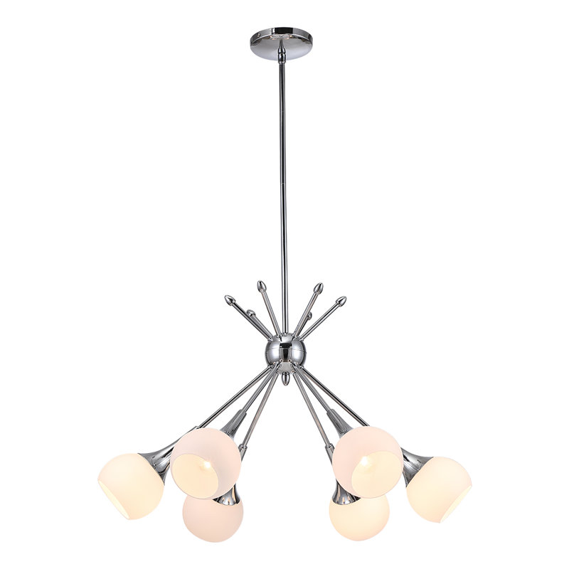 Evansville 6 - Light Sputnik Pendant, Chrome