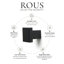 ROUS Hardware Art Deco Square Knob-953590611