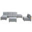 Mobilier de salon d'angle gris clair Dorris