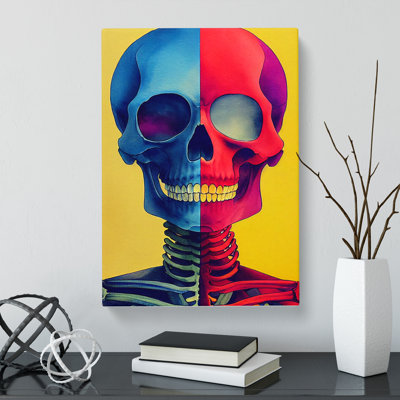 CAN-V0523-2780X Watercolour Skull Vol.1 - Wrapped Canvas Rectangle Print