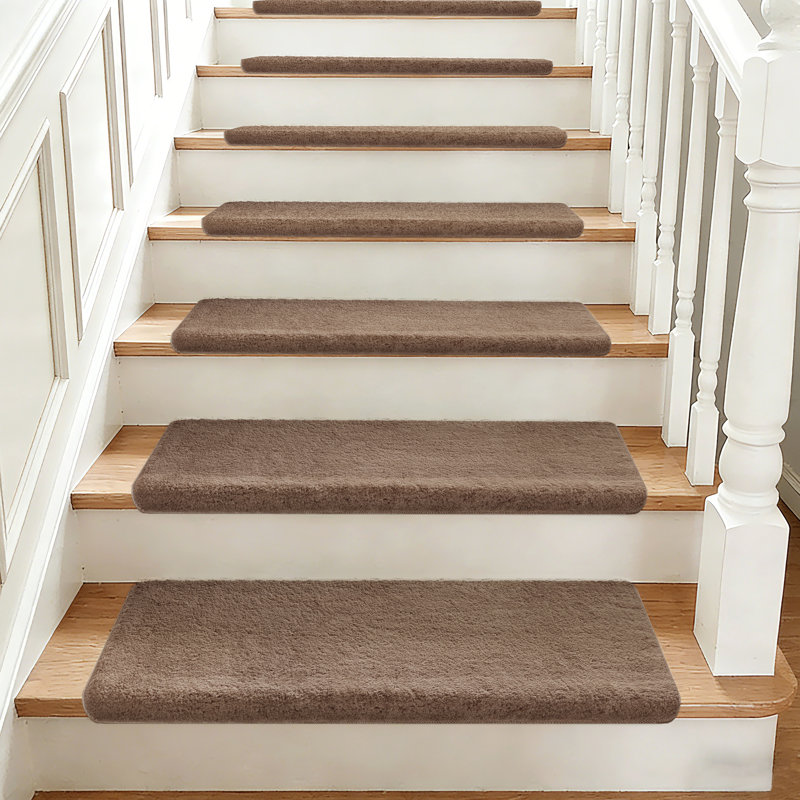 Tapis d'escalier intérieur antidérapant Scarlettrose, Brun, 16