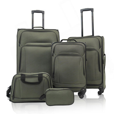Softshellluggage Expandable 3 Piece Set Suitcase With Duffel Bag Softside Lightweight Luggage Travel Set