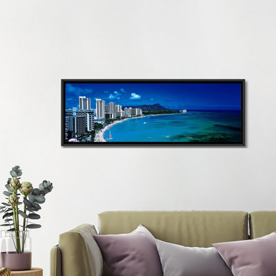 «Panoramic Waikiki Beach Honolulu Oahu Hi», reproduction de photo sur toile