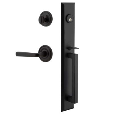 Ageless Iron Keep One-Piece Handleset with D-Grip with Loch Rosette and Lance Lever