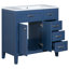 Meuble-lavabo simple 35,98 po avec plateau en céramique Hephzibah-500811415-522059952