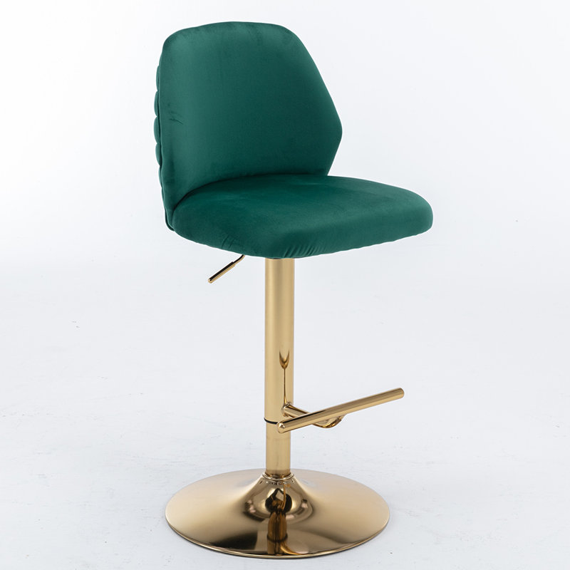 Tabouret de bar rotatif 2 pièces Janney, Vert