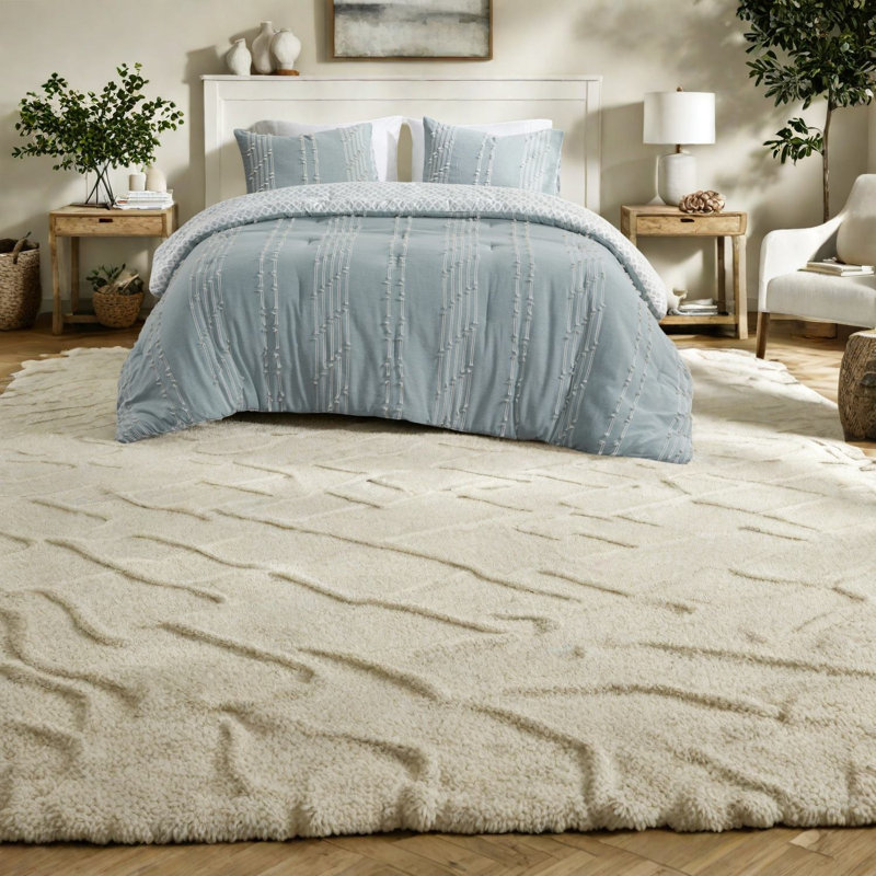 Ensembles de literie élégants en jacquard de coton, style turquoise pour le confort de la maison