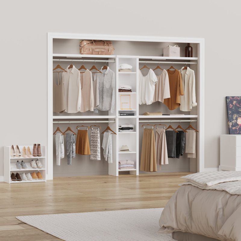 Impressions 16" Closet Tower With 4 Top Shelves And Shoe Storage