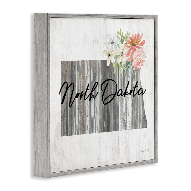 Shabby Elegance North Dakota, art de la giclée encadrée par Cindy Jacobs, Estampe numérique Farmhouse, H 12 po x l 12 po