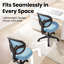 Chaise de bureau compacte en maille sans accoudoirs Ethan-2046828712