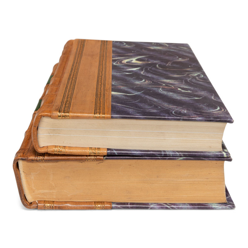 Faux Tan Leather 24 Piece Decorative Book Set