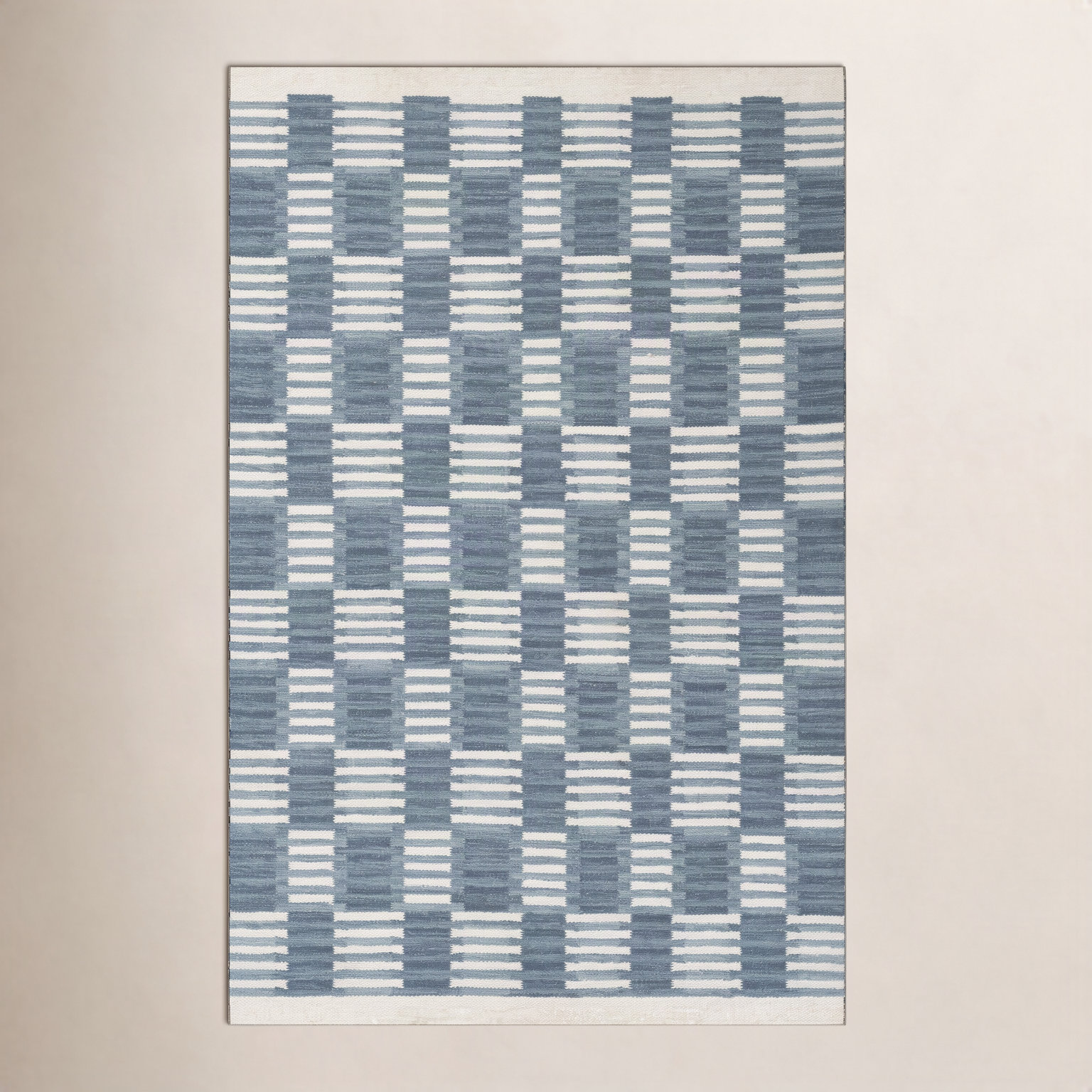 Freya Hand-Woven Geometric Wool Rug, Rectangle 5' x 8'