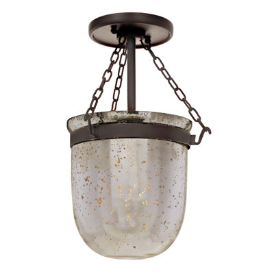 Edwards Glass Semi Flush Mount
