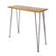 INDUSTRIAL WOOD AND METAL BAR TABLE
