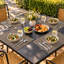Ensemble de table rectangulaire rayé 100 % lin-1419994461