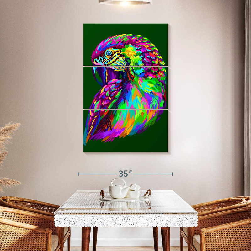 Brampt Macaw Abstract, 50" H x 32" W