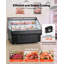 Merchandiser à ciel ouvert, 4,6 pieds cubes Réfrigérateur commercial à pieds, étagère de refroidissement Grab and Go, avec éclairage à DEL, rideau de nuit, horizontal pour les restaurants, les magasins et les bureaux