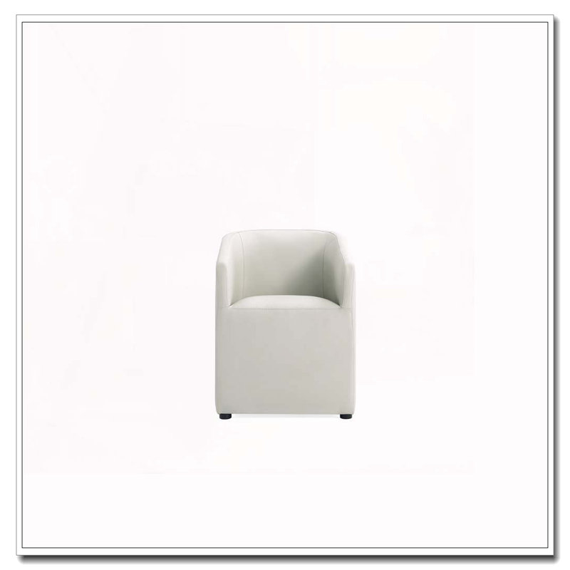 Fauteuil de salle à manger en similicuir, Gris pierre clair