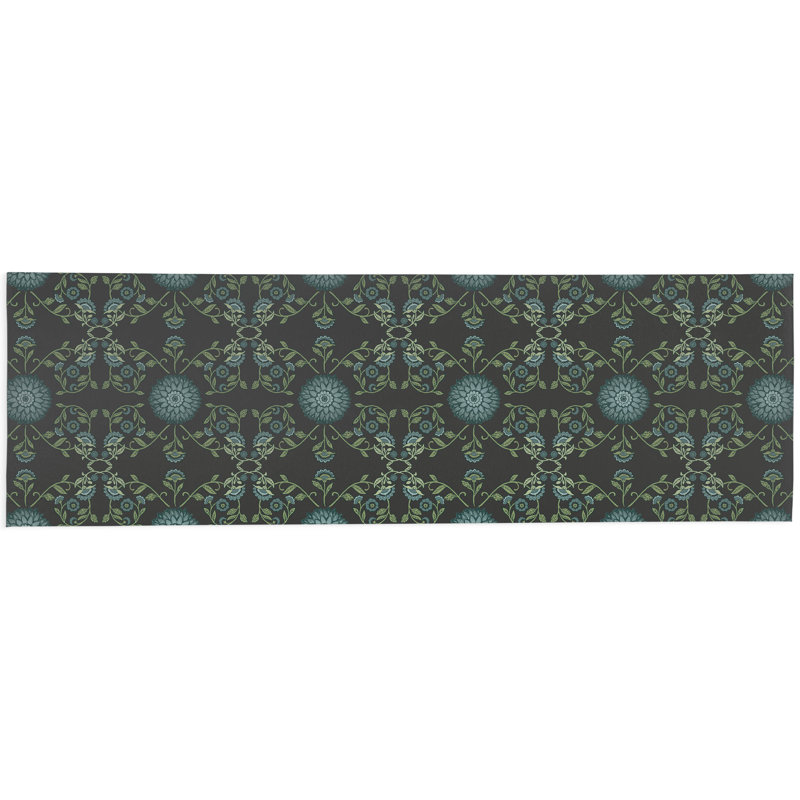 Aria Soft Step Outdoor Area Rug, Charcoal, Runner 8' x 2'6"