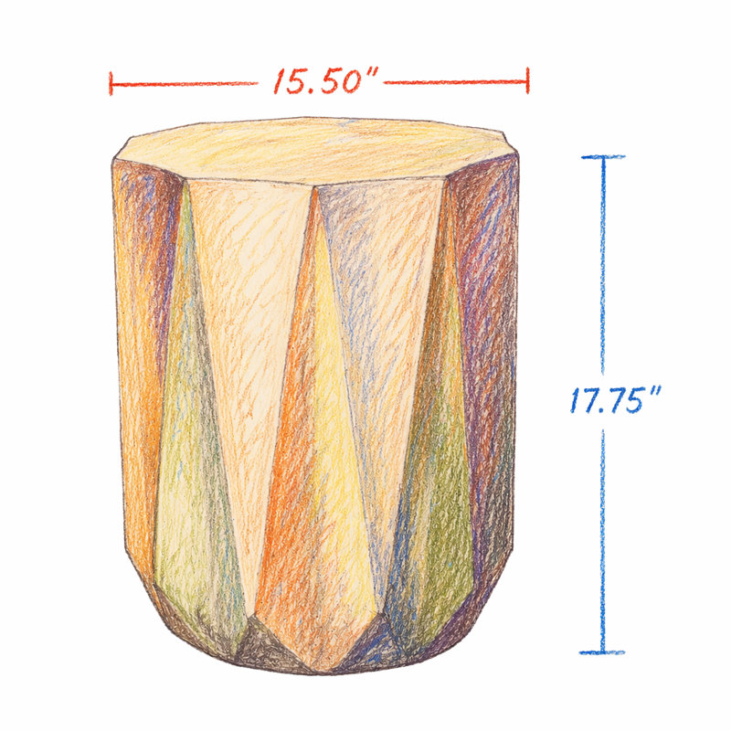 Table d'appoint d'extérieur en béton léger