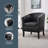 Malia Vegan Leather Barrel Club Chair with Wood Legs-835813413