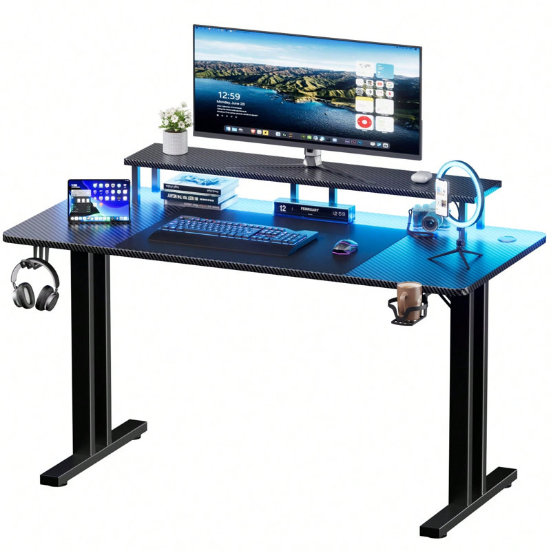 MDF Steel Computer Desk, 75cmH×120cmW×60cmD