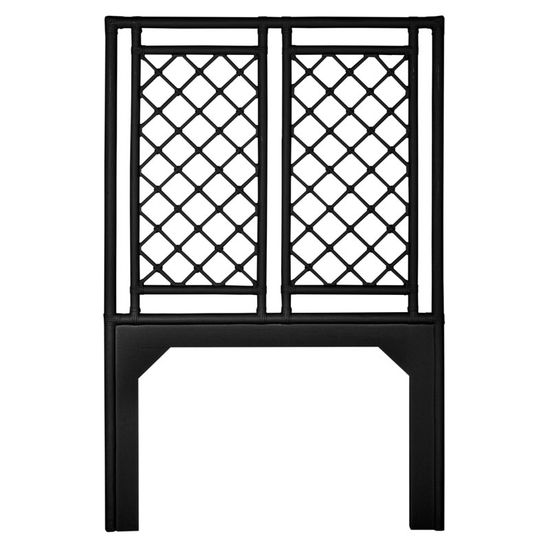 X & Diamond Low Profile Platform Bed, Black, Twin XL