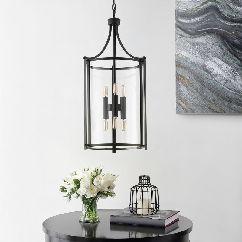 Luminaire suspendu cylindrique à 6 lumières Firoozeh