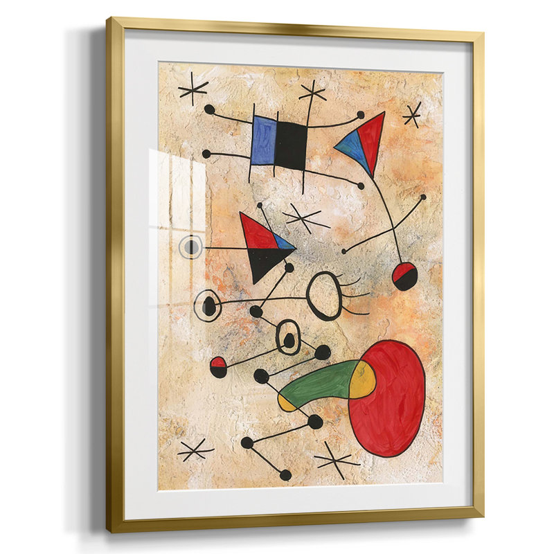 Miro Memoirs III, reproduction encadrée, Blanc, Papier avec cadre doré