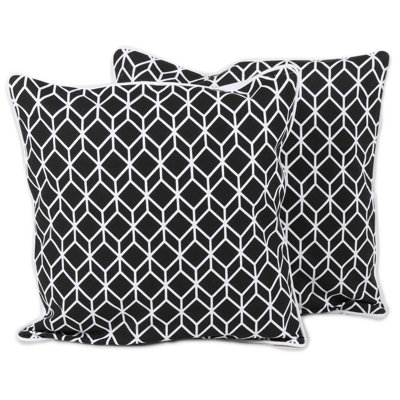 Geometric Cotton Pillow Cover