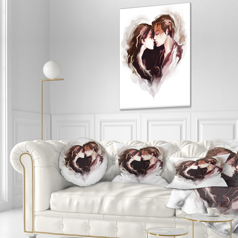 « couple of lovers romantique », impression sur toile tendue, H 40 po x l 20 po