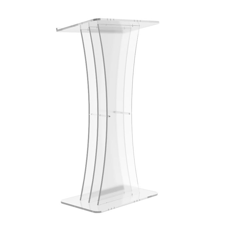Clear Acrylic Modern Podium Lectern for Events and Offices