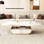 Table basse moderne avec tablette ouverte et plateau en pierre frittée Modern