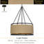 Luminaire suspendu tambour 6 lumières