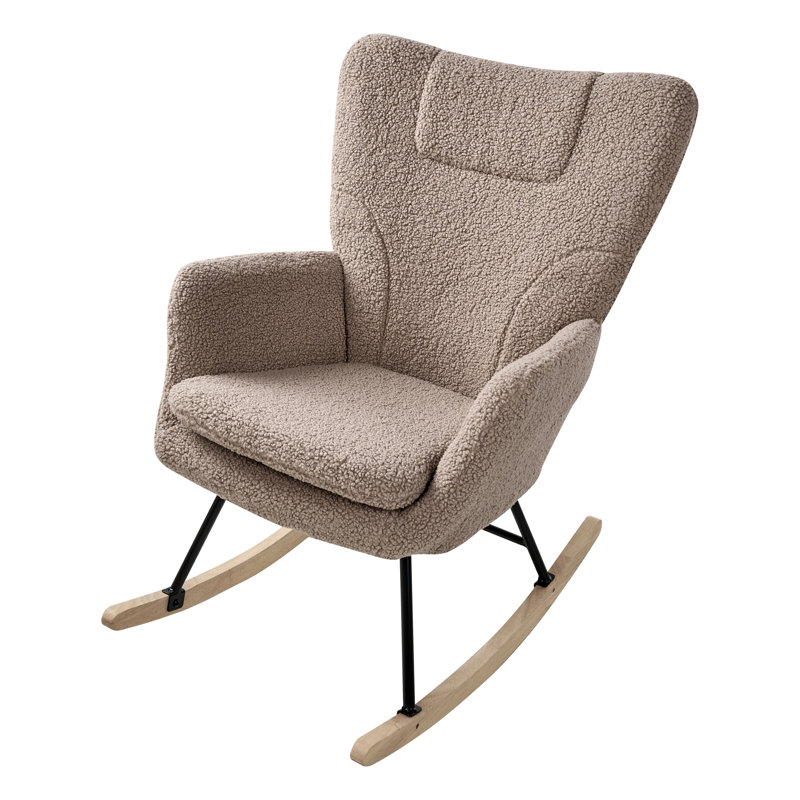 Fortuna Rocking Chair, Taupe Polyester
