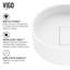 Lavabo de salle de bain rond en pierre blanche matte L 15 po x l 15 po x H 5 po Bryant